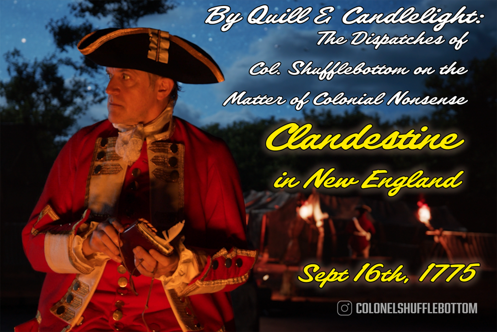 September 16th, 1775 — Regrettably clandestine in a dusty hayloft somewhere in New England